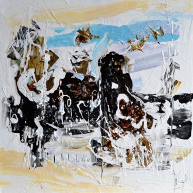 Peinture intitulée "La réserve ornithol…" par Muriel Cayet, Œuvre d'art originale, Acrylique