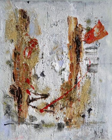 Malerei mit dem Titel "L'âge de la craie" von Muriel Cayet, Original-Kunstwerk, Acryl