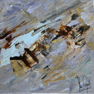 Painting titled "Aigue-Marine" by Muriel Cayet, Original Artwork, Acrylic