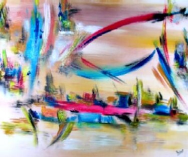 Painting titled "Rivage, rivages" by Muriel Cayet, Original Artwork