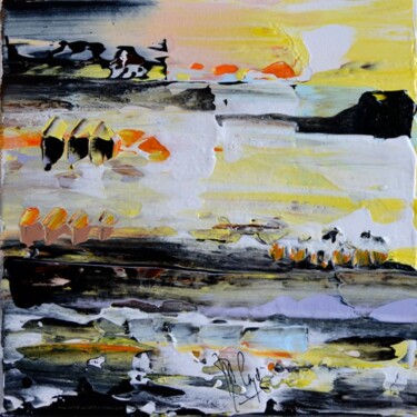 Peinture intitulée "Yellow land" par Muriel Cayet, Œuvre d'art originale