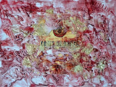 Malerei mit dem Titel "Robe rouge" von Muriel Cayet, Original-Kunstwerk