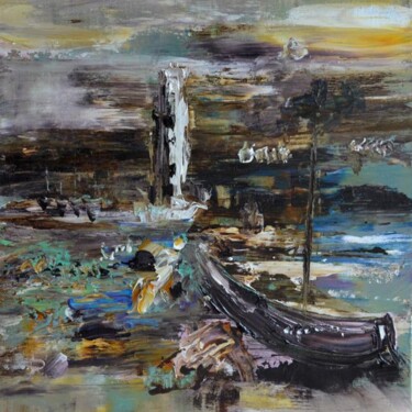 Peinture intitulée "L'esprit des naufra…" par Muriel Cayet, Œuvre d'art originale, Acrylique