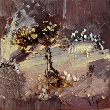 Painting titled "Le pin de la Vallée…" by Muriel Cayet, Original Artwork, Acrylic