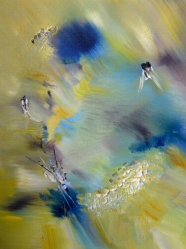 Peinture intitulée "L'air était bleu" par Muriel Cayet, Œuvre d'art originale