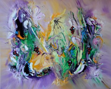 Painting titled "Les capitules" by Muriel Cayet, Original Artwork