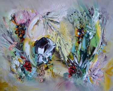 Peinture intitulée "Les frileux - Colle…" par Muriel Cayet, Œuvre d'art originale