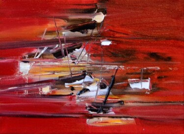 Peinture intitulée "Les rapides" par Muriel Cayet, Œuvre d'art originale, Huile