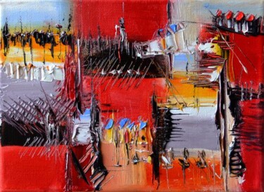 Peinture intitulée "Les salins 2011" par Muriel Cayet, Œuvre d'art originale, Huile
