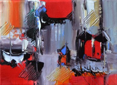 Painting titled "Bigouden 2011" by Muriel Cayet, Original Artwork, Oil