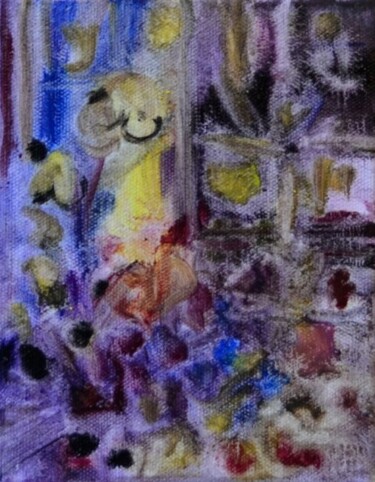 Peinture intitulée "Chez Josette" par Muriel Cayet, Œuvre d'art originale