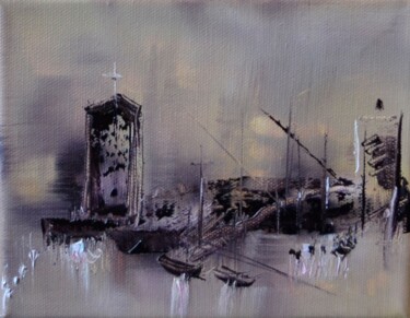 Painting titled "Port Armor" by Muriel Cayet, Original Artwork