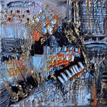 Painting titled "L'orchestre nomade" by Muriel Cayet, Original Artwork, Oil