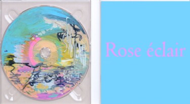 Peinture intitulée "Rose éclair" par Muriel Cayet, Œuvre d'art originale