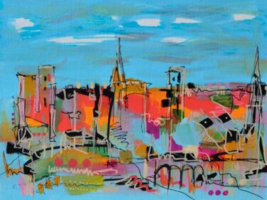 Painting titled "Département 30" by Muriel Cayet, Original Artwork