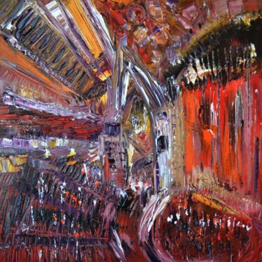 Peinture intitulée "Les fauteuils rouges" par Muriel Cayet, Œuvre d'art originale