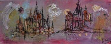 Malerei mit dem Titel "Castels" von Muriel Cayet, Original-Kunstwerk, Acryl