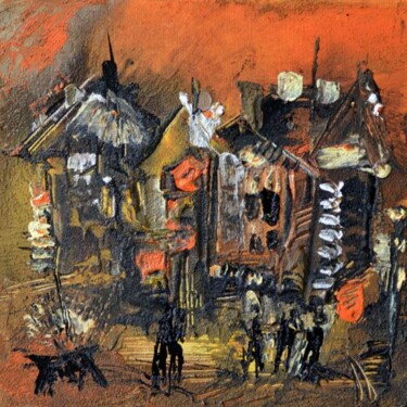 Peinture intitulée "Rue de Sévigné" par Muriel Cayet, Œuvre d'art originale, Acrylique