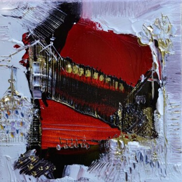 Peinture intitulée "White shudder" par Muriel Cayet, Œuvre d'art originale, Huile