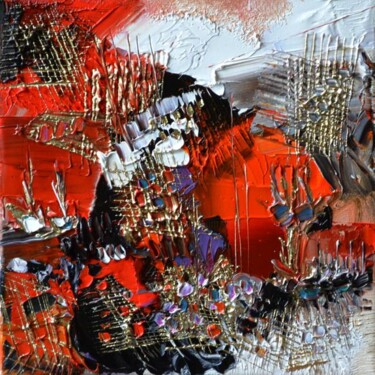 Peinture intitulée "L'anse rouge" par Muriel Cayet, Œuvre d'art originale, Huile