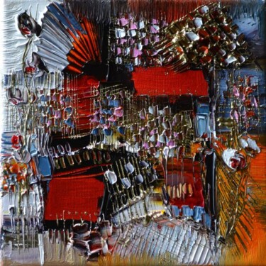 Peinture intitulée "Weaving in the para…" par Muriel Cayet, Œuvre d'art originale, Huile