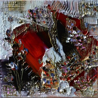 Peinture intitulée "La cabane au tissage" par Muriel Cayet, Œuvre d'art originale, Huile