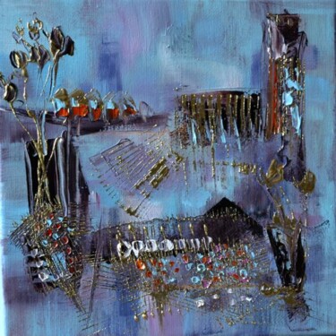 Peinture intitulée "Le viaduc" par Muriel Cayet, Œuvre d'art originale, Huile