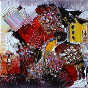 Peinture intitulée "Le petit moulin jau…" par Muriel Cayet, Œuvre d'art originale, Huile