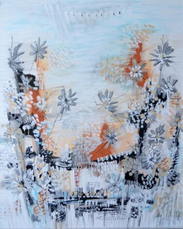 Pittura intitolato "Flowers concerti VI" da Muriel Cayet, Opera d'arte originale