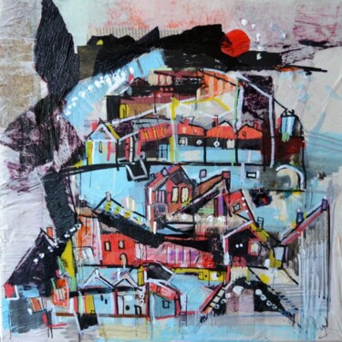 Painting titled "L'industrie des loi…" by Muriel Cayet, Original Artwork