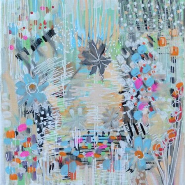 Malerei mit dem Titel "Flowers concerti V" von Muriel Cayet, Original-Kunstwerk
