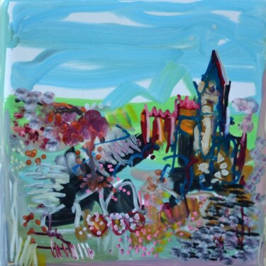 Painting titled "Sweet village II" by Muriel Cayet, Original Artwork