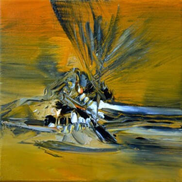 Peinture intitulée "L’îlot à la plume" par Muriel Cayet, Œuvre d'art originale