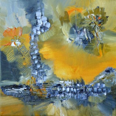 Peinture intitulée "La côte fleurie II" par Muriel Cayet, Œuvre d'art originale