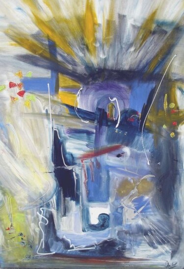 Painting titled "La case de réflexion" by Muriel Cayet, Original Artwork