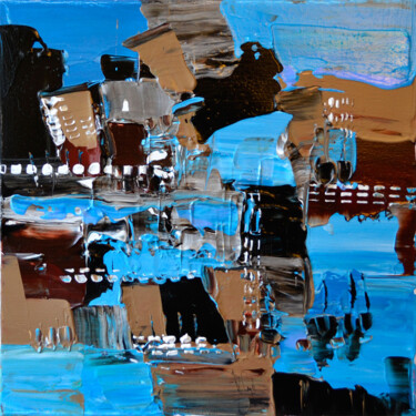 Malerei mit dem Titel "La côte bleue" von Muriel Cayet, Original-Kunstwerk