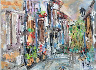 Peinture intitulée "L'autre petite rue" par Muriel Cayet, Œuvre d'art originale