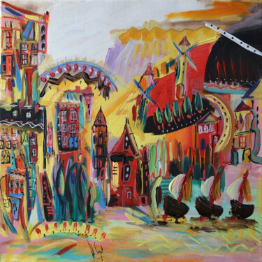 Peinture intitulée "La maison de la sir…" par Muriel Cayet, Œuvre d'art originale