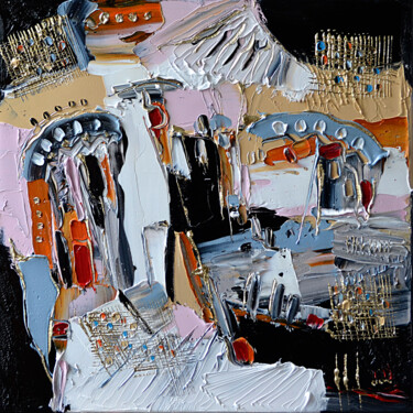 Картина под названием "Jazz in a white hou…" - Muriel Cayet, Подлинное произведение искусства