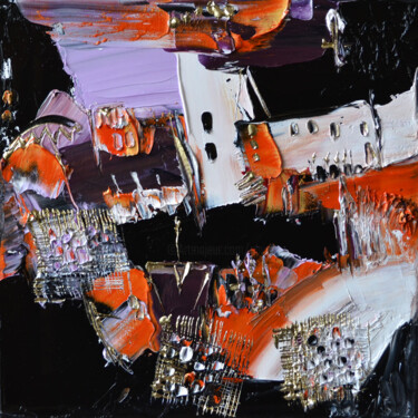 Картина под названием "Le navire pourpre" - Muriel Cayet, Подлинное произведение искусства