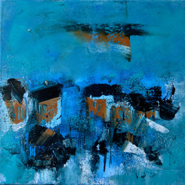 Painting titled "Turquois" by Muriel Cayet, Original Artwork