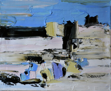 Painting titled "Département 30 Mer" by Muriel Cayet, Original Artwork