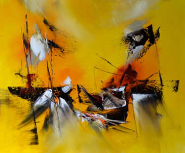 Peinture intitulée "Quand les vents ado…" par Muriel Cayet, Œuvre d'art originale