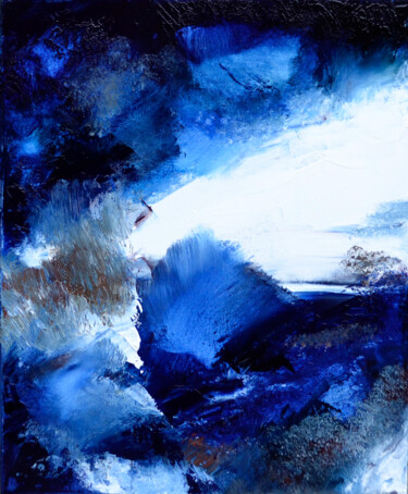 Peinture intitulée "La vague" par Muriel Cayet, Œuvre d'art originale
