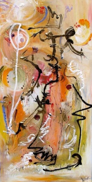 Peinture intitulée "La baguette magique…" par Muriel Cayet, Œuvre d'art originale
