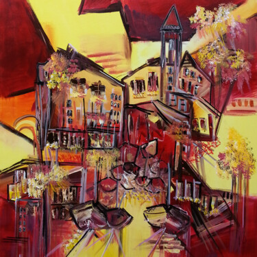 Pittura intitolato "Via Avenaggi" da Muriel Cayet, Opera d'arte originale, Acrilico