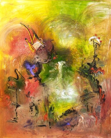 Peinture intitulée "La lumière des étés" par Muriel Cayet, Œuvre d'art originale