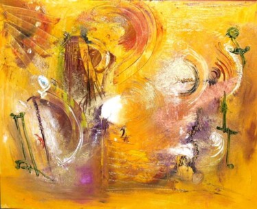 Painting titled "Tambour d'après-midi" by Muriel Cayet, Original Artwork