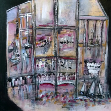 Pittura intitolato "Rue du Passé" da Muriel Cayet, Opera d'arte originale, Acrilico