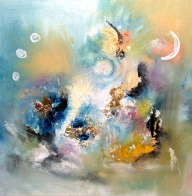 Peinture intitulée "Dernier rêve avant…" par Muriel Cayet, Œuvre d'art originale